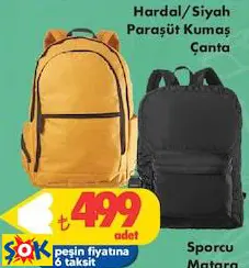 HARDAL/SİYAH PARAŞÜT KUMAŞ ÇANTA
